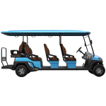 Commercial Electric 4kW 48V 8-Passenger Low-Speed Utility Shuttle Vehicle
