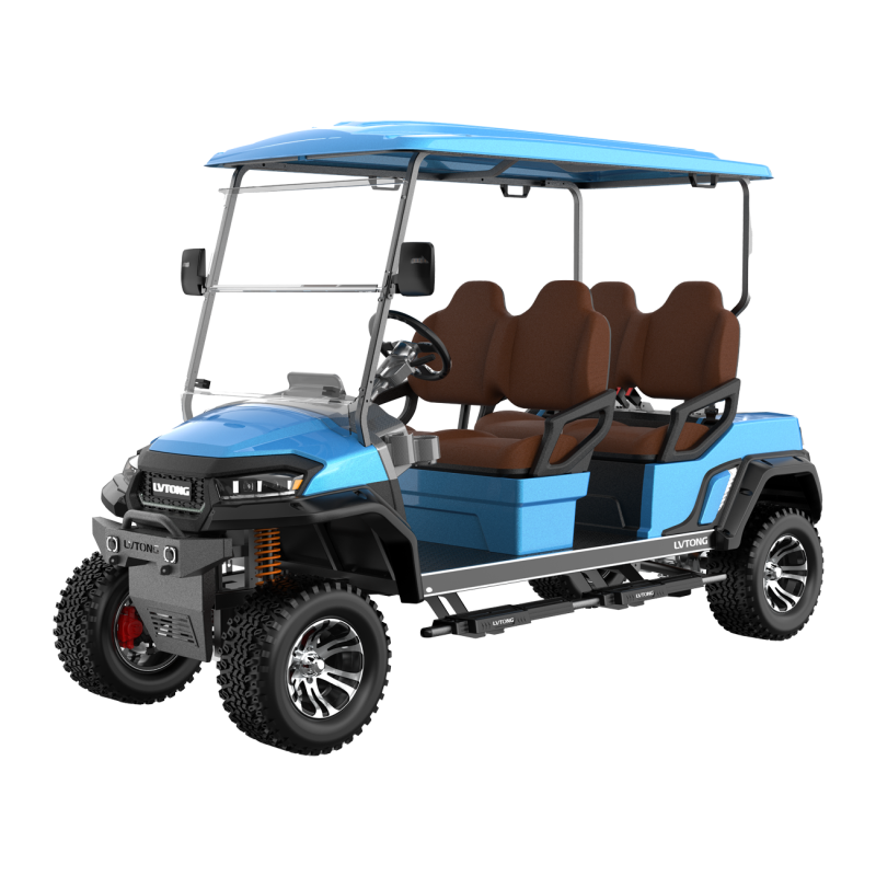 Electric 4-Seater Lifted Golf Cart 4kW 48V High Ground Clearance
