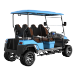 Electric 4-Seater Lifted Golf Cart 4kW 48V High Ground Clearance