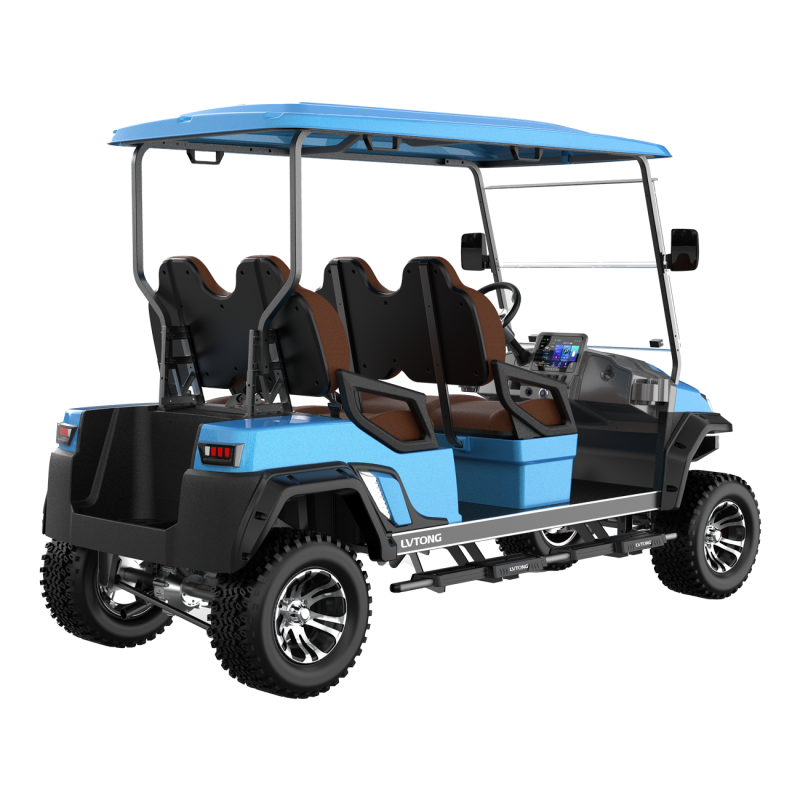Electric 4-Seater Lifted Golf Cart 4kW 48V High Ground Clearance