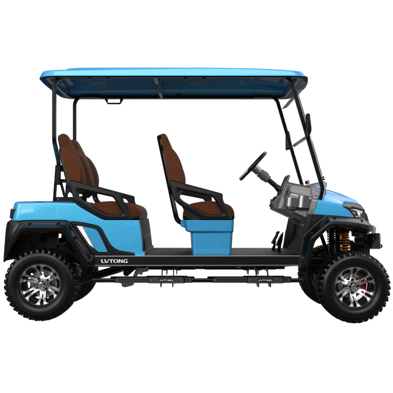 Electric 4-Seater Lifted Golf Cart 4kW 48V High Ground Clearance