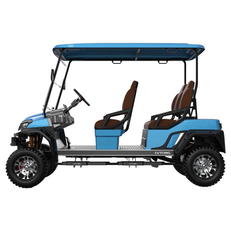 Electric 4-Seater Lifted Golf Cart 4kW 48V High Ground Clearance