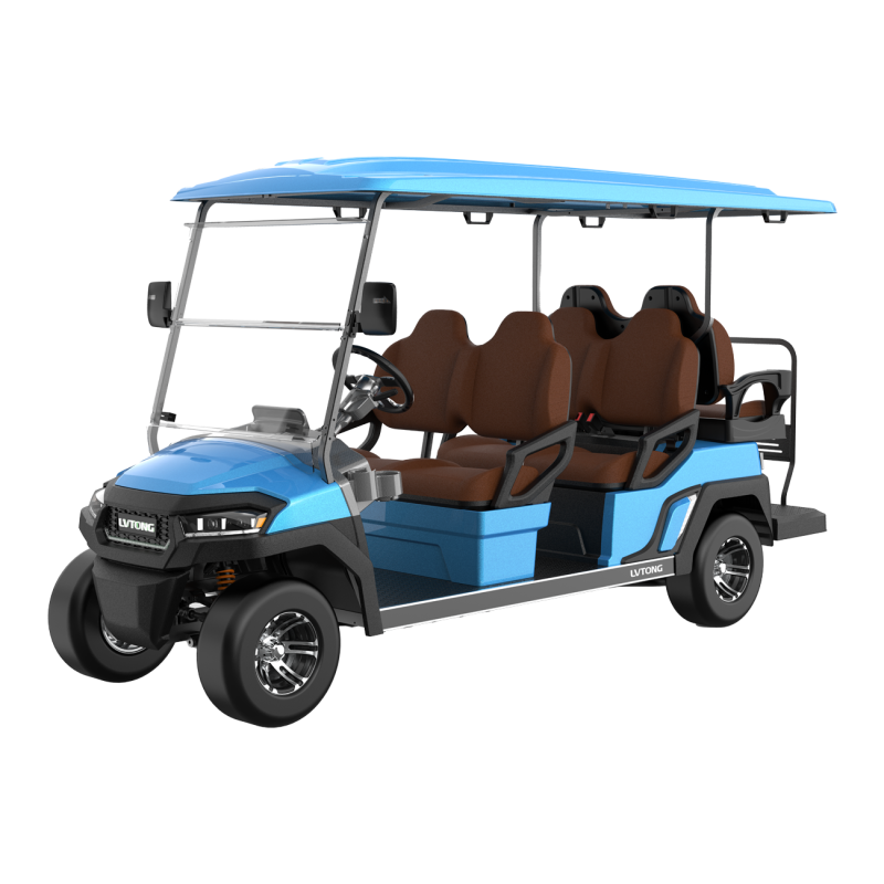 Electric 6-seater low-speed utility vehicle with 4kW motor for resort campus airport transportation