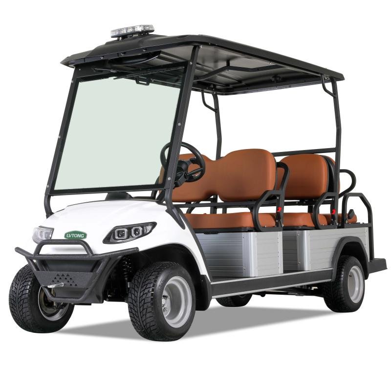6-Seater Electric Utility Cart 5kW Motor 72V 90km Range Cargo Bed