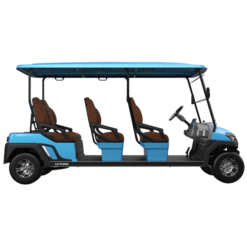 6-Seater Electric Low-Speed Utility Cart 4kW 48V Industrial Transport Vehicle