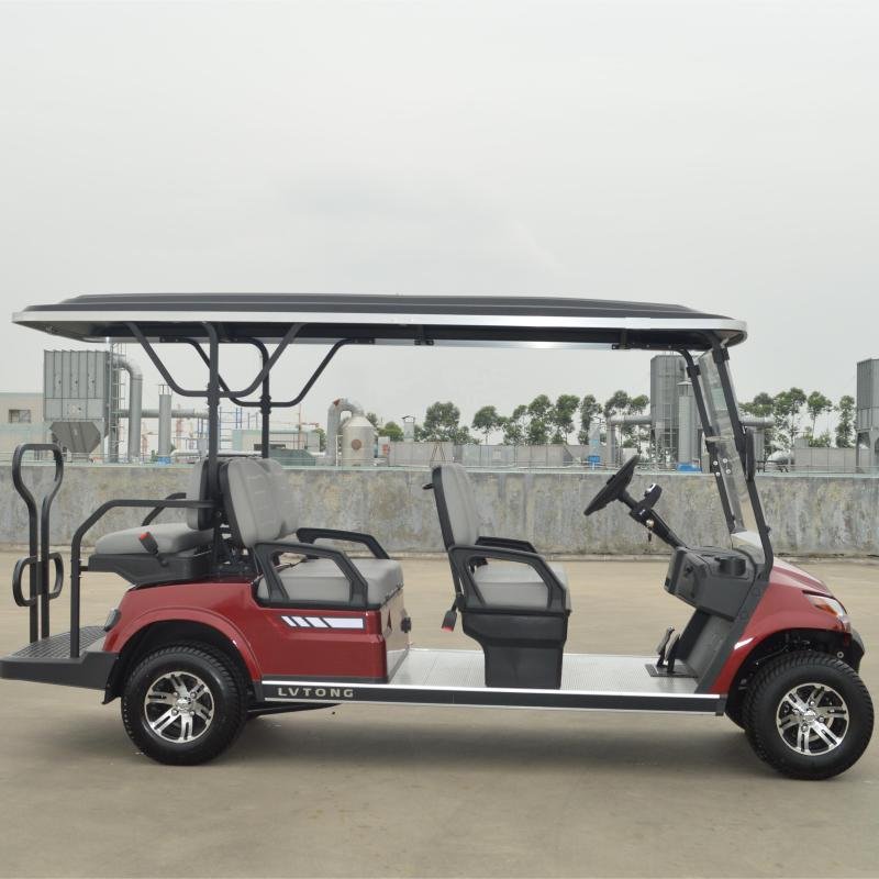 LVTONG 48V 5KW AC Motor 6-Seater Enclosed Off-Road Electric Utility Cart