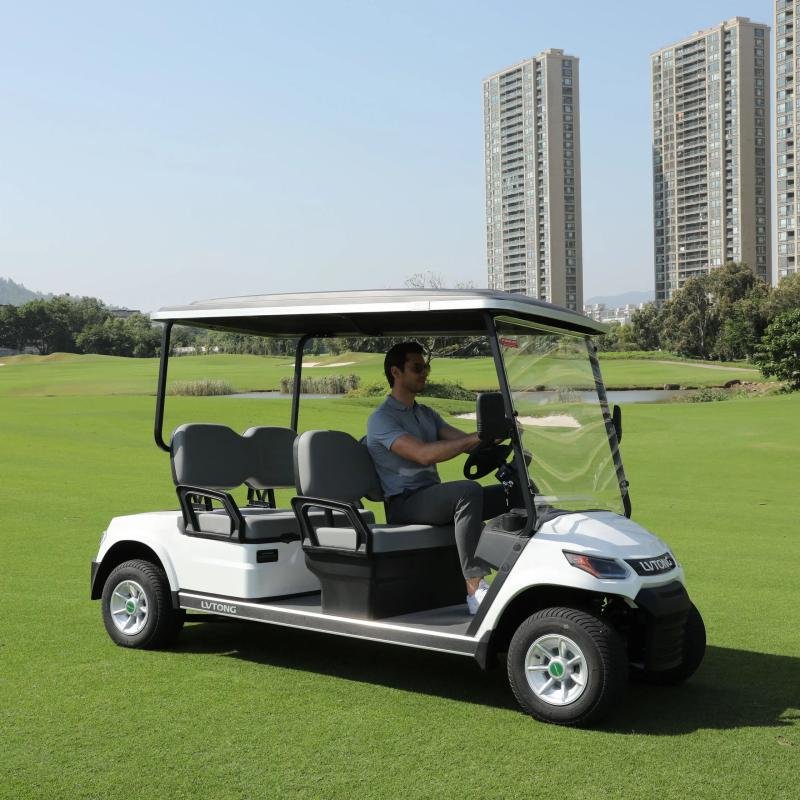 Electric 6-Seater Utility Cart 48V 4KW Heavy Duty Passenger Transport Vehicle