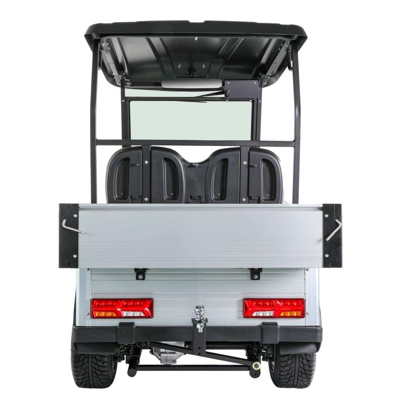 Electric 2-Seat Commercial Utility Cart with Cargo Box