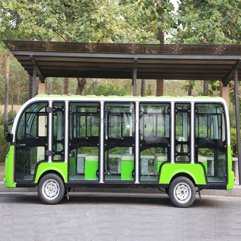LVTONG 7.5KW 14-Seater Electric Enclosed Sightseeing Bus