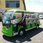 LVTONG Electric 72V 6.3kW 14-Seat Sightseeing Car for Hotel Resort Transportation