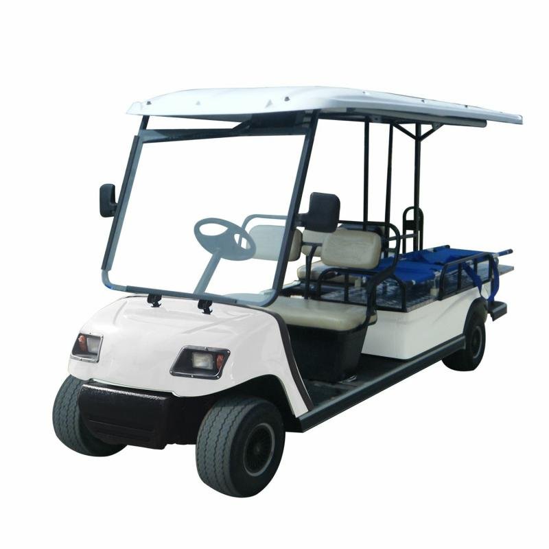 LT-A2.HS electric low-speed medical ambulance transport vehicle with 2-4 passenger seating capacity in white finish